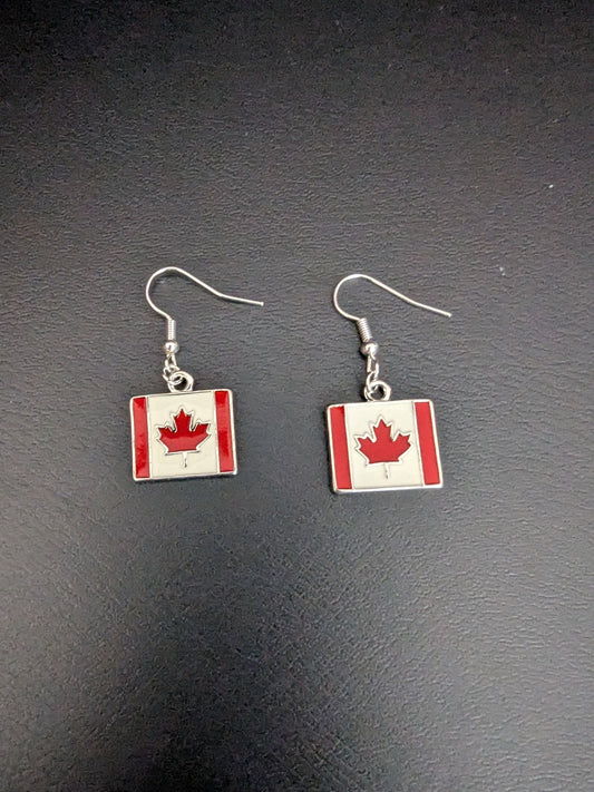 Canadian Flag Earrings